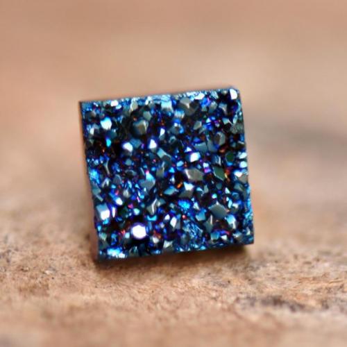 Crystal Stud Earring, with Magnet, Square, Unisex & different size for choice, more colors for choice, Sold By Pair