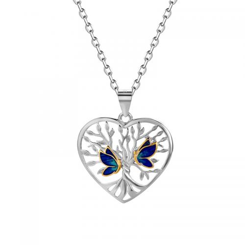 925 Sterling Silver Jewelry Set, Tree, plated, different styles for choice & for woman & enamel & hollow, Sold By PC