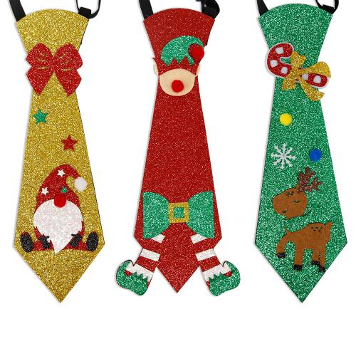 Non-woven Fabrics Christmas Tie, Christmas Design & for children & different styles for choice, more colors for choice, 250x78mm, Sold By PC