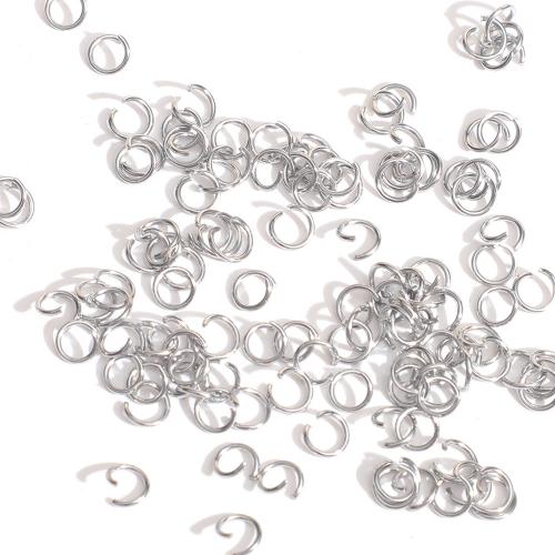 Stainless Steel Otvoreno Ring, 304 nehrđajućeg čelika, uglađen, modni nakit & možete DIY & različite veličine za izbor, izvorna boja, 1000računala/Torba, Prodano By Torba