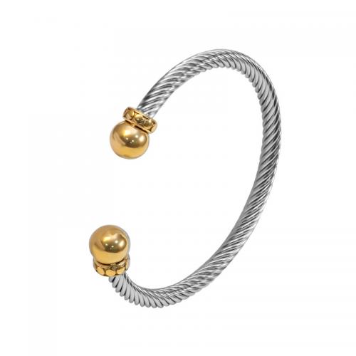 Titanium Steel Bracelet & Bangle Vacuum Ion Plating fashion jewelry & Unisex mixed colors nickel lead & cadmium free 5mm Inner Approx 70mm Sold By PC