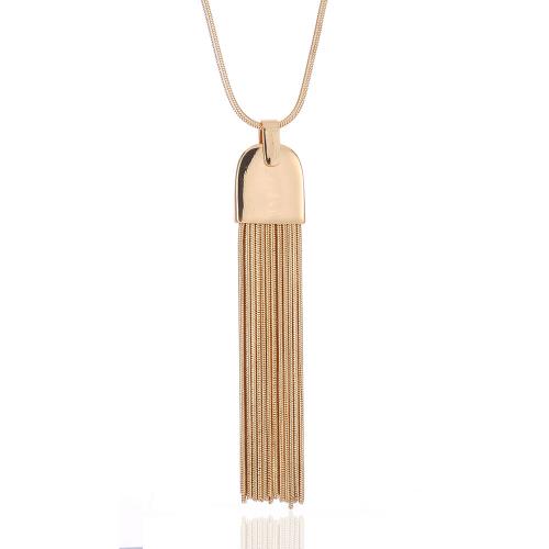Zinklegierung Pullover Halskette, plattiert, Modeschmuck & für Frau, keine, frei von Nickel, Blei & Kadmium, Länge:ca. 80 cm, verkauft von PC
