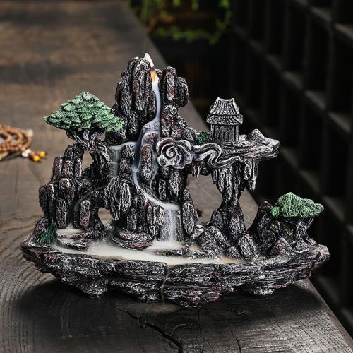 Backflow Incense Burner Resin half handmade for home and office & durable nickel lead & cadmium free Sold By PC