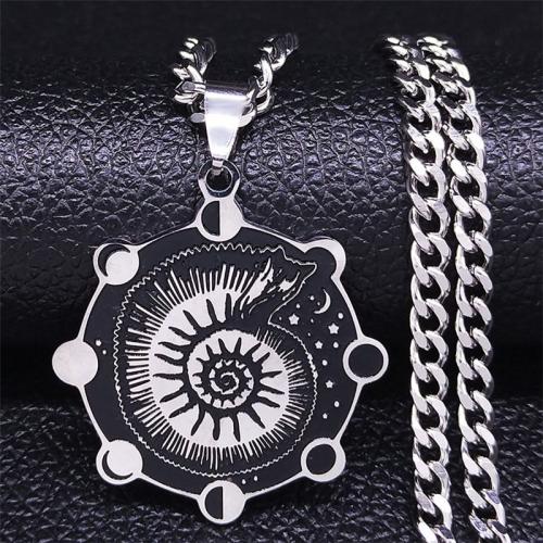 Stainless Steel Jewelry Necklace 304 Stainless Steel polished fashion jewelry & Unisex Length Approx 50 cm Sold By PC