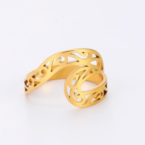 Stainless Steel Finger Ring 304 Stainless Steel Vacuum Ion Plating fashion jewelry & for man & hollow Sold By PC
