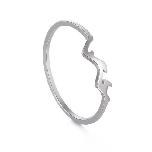 Vinger Ring in edelstaal, 304 roestvrij staal, mode sieraden & uniseks & verschillende grootte voor keus, oorspronkelijke kleur, Verkocht door PC