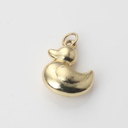 Brass Jewelry Pendants Duck gold color plated DIY nickel lead & cadmium free Sold By PC