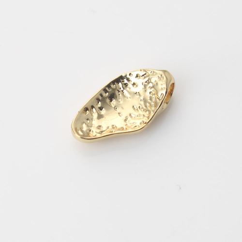 Perles bijoux en laiton, Irrégulière, Placage de couleur d'or, DIY, protéger l'environnement, sans nickel, plomb et cadmium, 14x7.30x4.10mm, Vendu par PC