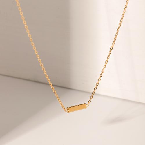 Stainless Steel Jewelry Necklace 304 Stainless Steel with 5cm extender chain plated fashion jewelry & with rhinestone golden Length 35 cm Sold By PC