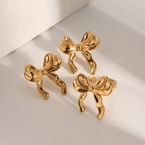 Fashion Stainless Steel Jewelry Sets 304 Stainless Steel with ABS Plastic Pearl Bowknot plated fashion jewelry  golden Sold By Pair
