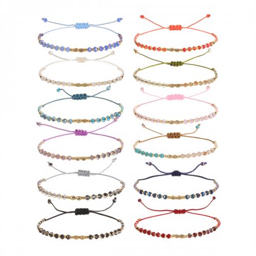 Bracelet de perles de verre, Seedbead, avec Fil de coton & verre, fait à la main, bijoux de mode & pour femme, plus de couleurs à choisir, Longueur:Environ 18-23 cm, Vendu par PC