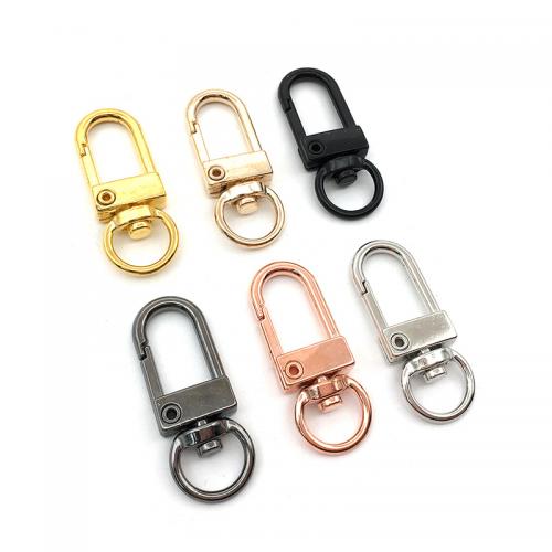 Tibetan Style Key Clasp, plated, DIY, more colors for choice, nickel, lead & cadmium free, 12x33mm, Approx 20PCs/Bag, Sold By Bag