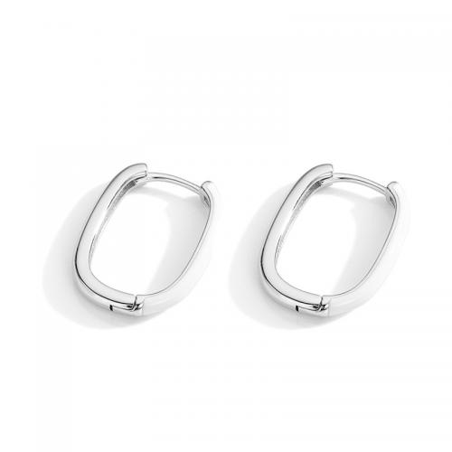 925 Sterling Silver Hoop Earrings, plated, for woman & epoxy gel, more colors for choice, Sold By Pair