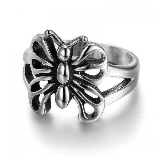 Vinger Ring in edelstaal, 304 roestvrij staal, plated, verschillende grootte voor keus & voor vrouw, zilver, Verkocht door PC