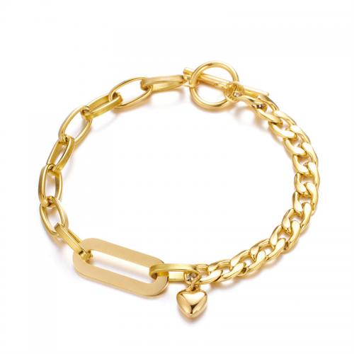 Titanium Steel Bracelet & Bangle plated for woman golden Sold By PC