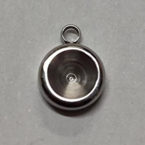 Stainless Steel Connector Setting, 1/1 loop, original color, 11x6x2.5mm,4mm, Hole:Approx 1.5mm, 10PCs/Lot, Sold By Lot