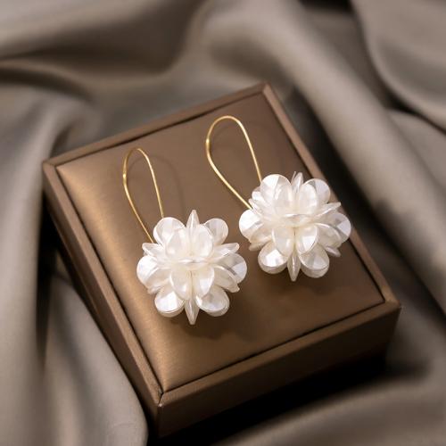 Resin Earring fashion jewelry & for woman white Sold By Pair