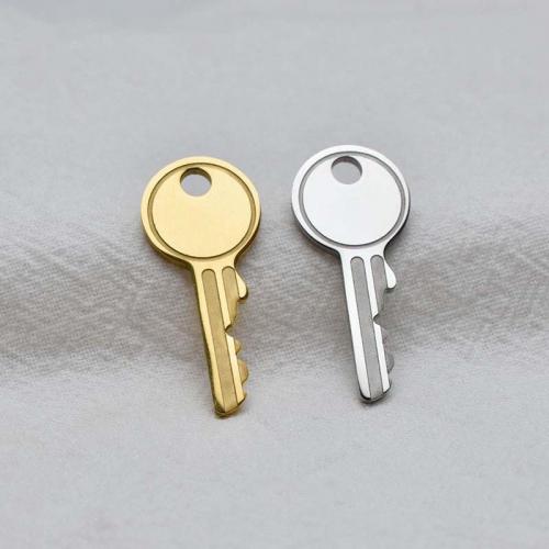 Stainless Steel Pendants 304 Stainless Steel Key Vacuum Ion Plating fashion jewelry & DIY Sold By PC