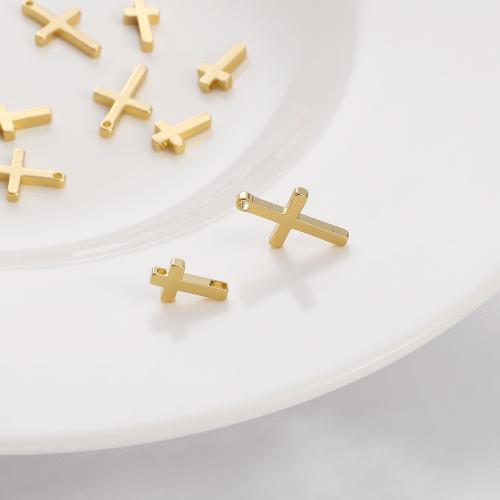 Brass Cross Pendants, 14K gold-filled, DIY & different size for choice, nickel, lead & cadmium free, Approx 10PCs/Bag, Sold By Bag