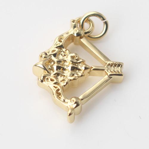 Brass Jewelry Pendants Arrow gold color plated DIY nickel lead & cadmium free Sold By PC