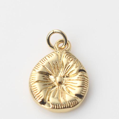 Brass Jewelry Pendants, gold color plated, DIY, nickel, lead & cadmium free, 15.10x10.80x2.20mm, Sold By PC