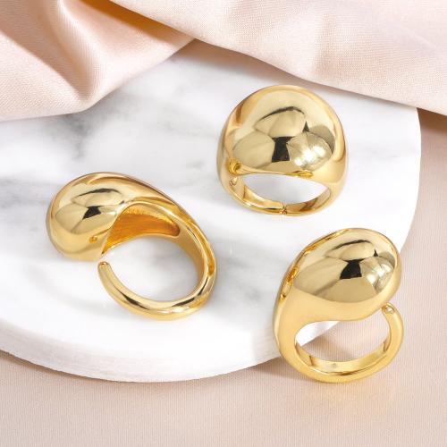 Ring Finger mosiądz, Powlekane, biżuteria moda & różne wzory do wyboru, złoty, bez zawartości niklu, ołowiu i kadmu, sprzedane przez PC