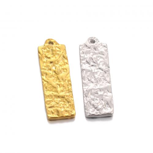 Stainless Steel Pendants, 304 Stainless Steel, plated, DIY, more colors for choice, nickel, lead & cadmium free, 13x41mm, Approx 3PCs/Bag, Sold By Bag