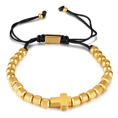 Bijoux bracelet en acier inoxydable, Acier inoxydable 316, avec corde de cire, Placage, unisexe, plus de couleurs à choisir, Longueur:Environ 32 cm, Vendu par PC