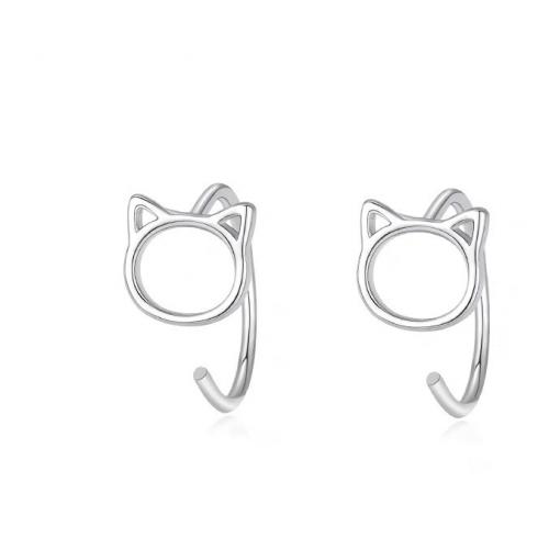 925 Sterling Silver Hook earring, plátáilte, do bhean, airgid, 10x6mm, Díolta De réir Péire