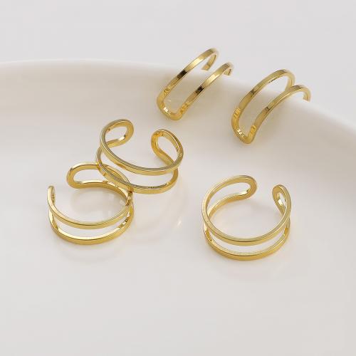 Brass Finger Ring plated DIY & for woman golden 1/Bag Sold By Bag
