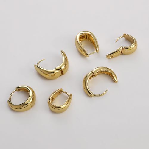 Brass Hoop Earring Components plated DIY & for woman golden Sold By Bag