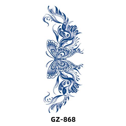 Tattoo Sticker, Paper, water transfer painting, different designs for choice, blue, 110x180mm, 10PCs/Lot, Sold By Lot