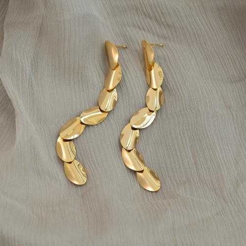 304 roestvrij staal Tassel Earring, mode sieraden & voor vrouw, meer kleuren voor de keuze, 75x8mm, Verkocht door pair