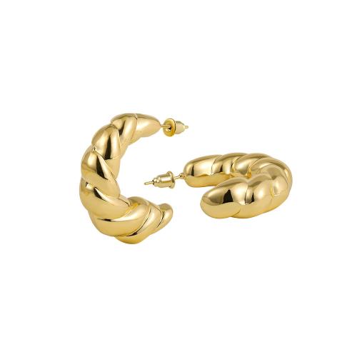 Edelstahl Ohrringe, 304 Edelstahl, Modeschmuck & verschiedene Stile für Wahl & für Frau, goldfarben, verkauft von Paar
