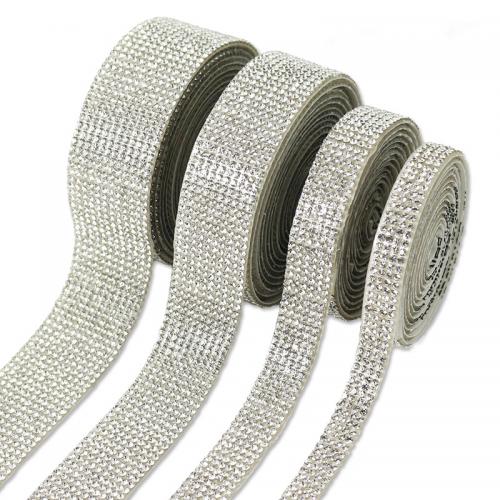 Jewelry Accessories, Rhinestone, DIY & different size for choice, white, Length:90 cm, Sold By Yard