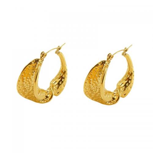 Edelstahl-Hebel zurück-Ohrring, 304 Edelstahl, 18K vergoldet, Modeschmuck & für Frau, goldfarben, 28x29mm, verkauft von Paar