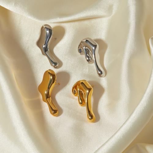 Boucle d'oreille de gaujon en acier inoxydable, Acier inoxydable 304, bijoux de mode & pour femme, plus de couleurs à choisir, 43.50x34.50mm, Vendu par paire