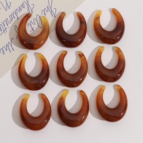 Hair Accessories DIY Findings, Resin, brown, 30x25mm, Sold By PC
