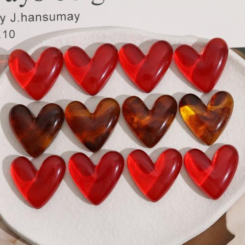 Fashion Resin Cabochons Heart plated DIY Sold By PC