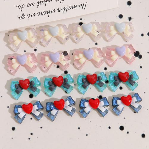 Hair Accessories DIY Findings, Resin, Bowknot, more colors for choice, 10x16mm, Sold By PC