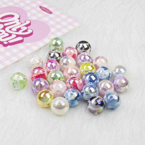 Perles bijoux en résine, Rond, DIY, plus de couleurs à choisir, 16mm, Trou:Environ 2.5mm, 10PC/sac, Vendu par sac