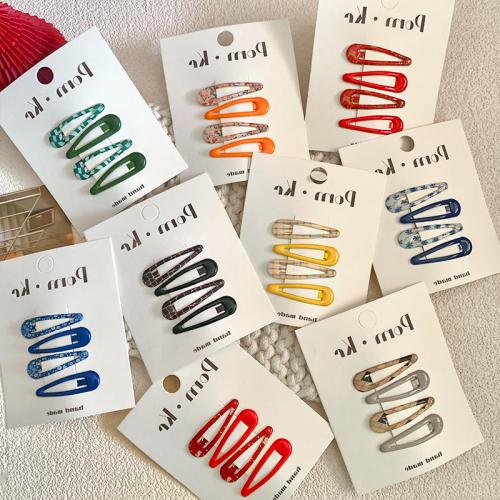 Hair Snap Clips, Tibetan Style, handmade, Girl & different designs for choice, more colors for choice, nickel, lead & cadmium free, 50x14mm, 4PCs/Lot, Sold By Lot