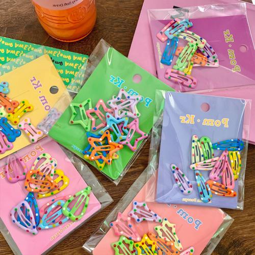 Μαλλιά Snap Clips, Κράμα ψευδάργυρου, χειροποίητο, Κορίτσι & διαφορετικά στυλ για την επιλογή, μικτά χρώματα, νικέλιο, μόλυβδο και κάδμιο ελεύθεροι, 10PCs/τσάντα, Sold Με τσάντα