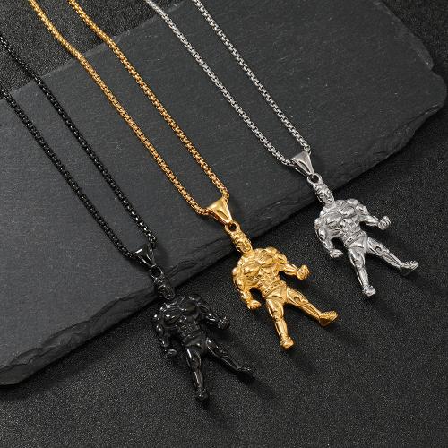 Stainless Steel Jewelry Necklace, 304 Stainless Steel, plated, for man, more colors for choice, Length:Approx 60 cm, Sold By PC