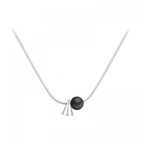 Cubic Zirconia Micro Pave Sterling Silver Earring, 925 Sterling Silver, with Black Agate, with 6CM extender chain, plated, for woman, silver color, Length:Approx 40.5 cm, Sold By PC