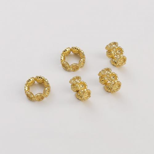 مجوهرات النحاس الخرز, مطلي, ديي & للمرأة, ذهبي, حفرة:تقريبا 8mm, تباع بواسطة PC