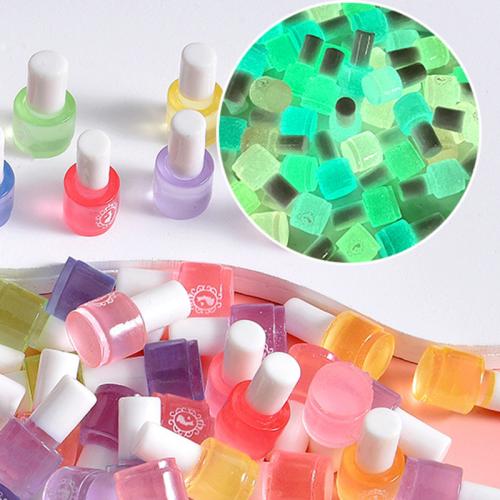 Hair Accessories DIY Findings, Resin, luminated, mixed colors, 22x12mm, Sold By PC