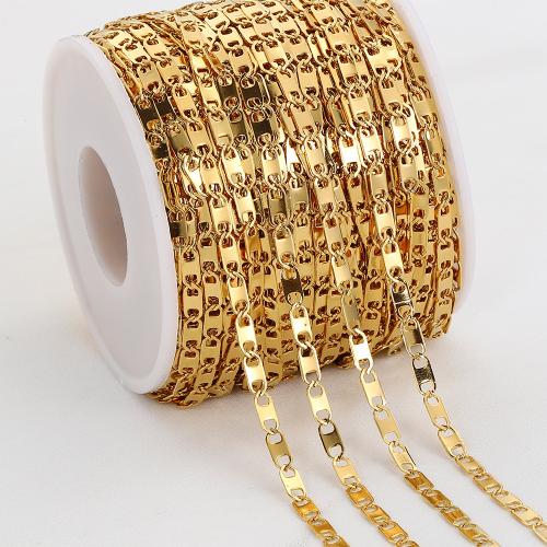 Stainless Steel Jewelry Chain, 304 Stainless Steel, Vacuum Ion Plating, fashion jewelry & DIY, more colors for choice, 3.50x8mm, Sold By m