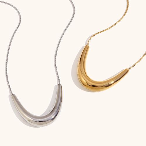 Stainless Steel Jewelry Necklace, 316L Stainless Steel, with 5cm extender chain, Vacuum Ion Plating, fashion jewelry & for woman, more colors for choice, Sold Per Approx 45 cm Strand