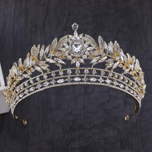 Bridal Tiaras Zinc Alloy with Crystal plated fashion jewelry & for woman nickel lead & cadmium free diameter 140mm height 75mm Sold By PC
